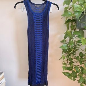 Amarmani Exchange tube dress, two different shades of blue, size small